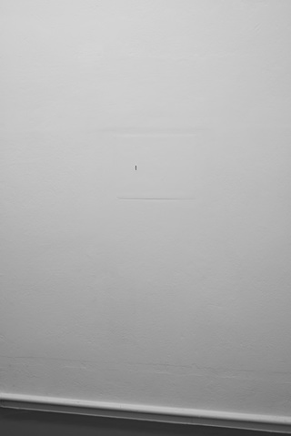Remaining Past, 2016</br>
Reconstructed section of wall from Isabella Bortolotzzi Gallery carved
permanently into stone wall of my studio at the Malzfabrik Berlin, 60 x 60 cm